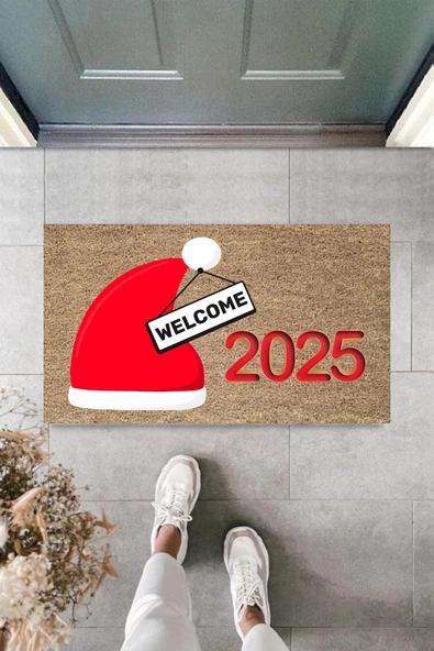 Kapı Önü Paspası Yeni Yıl 2025 Özel Tasarım Model 54