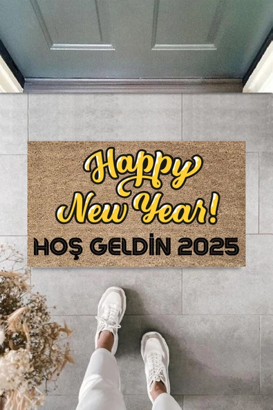 Kapı Önü Paspası Yeni Yıl 2025 Özel Tasarım Model 42