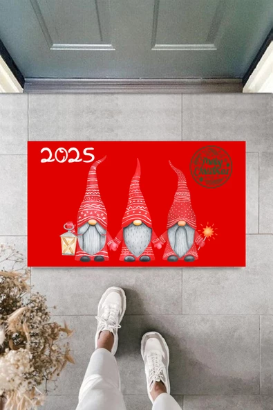 Kapı Önü Paspası Yeni Yıl 2025 Özel Tasarım Model 16