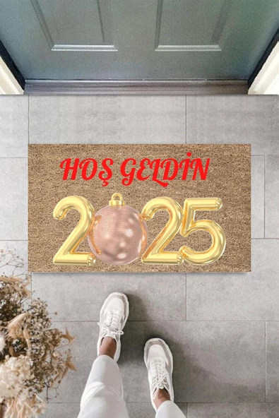 Kapı Önü Paspası Yeni Yıl 2025 Özel Tasarım Model 3