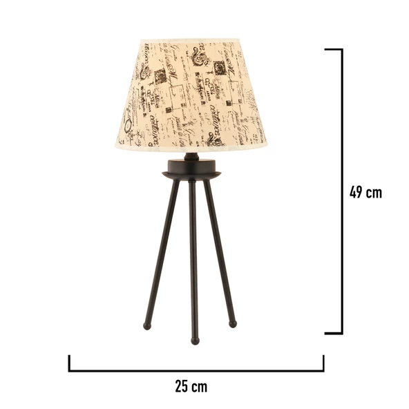 Apliqa Epona Desenli Şapkalı Siyah Modern Dekoratif Salon Abajur - Resim 5