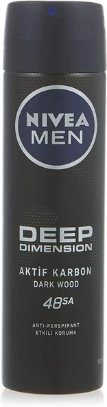 Nivea Men Erkek Sprey Deodorant Deep Dimension 48 Saat Anti-perspirant Koruma 150ml 1 Adet