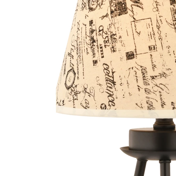 Apliqa Epona Desenli Şapkalı Siyah Modern Dekoratif Salon Abajur - Resim 4