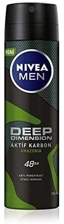 Nivea Men Erkek Sprey Deodorant Deep Dimension Amazonia 48 Saat Anti-perspirant Koruma 150ml