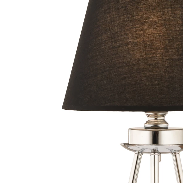 Apliqa Epona Siyah Şapkalı Krom Modern Dekoratif Salon Abajur - Resim 4