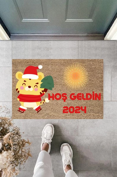Kapı Önü Paspası Yeni Yıl Konsepti Dijital Baskı PY-175111122