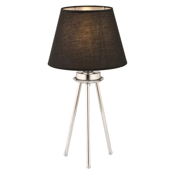 Apliqa Epona Siyah Şapkalı Krom Modern Dekoratif Salon Abajur - Resim 3