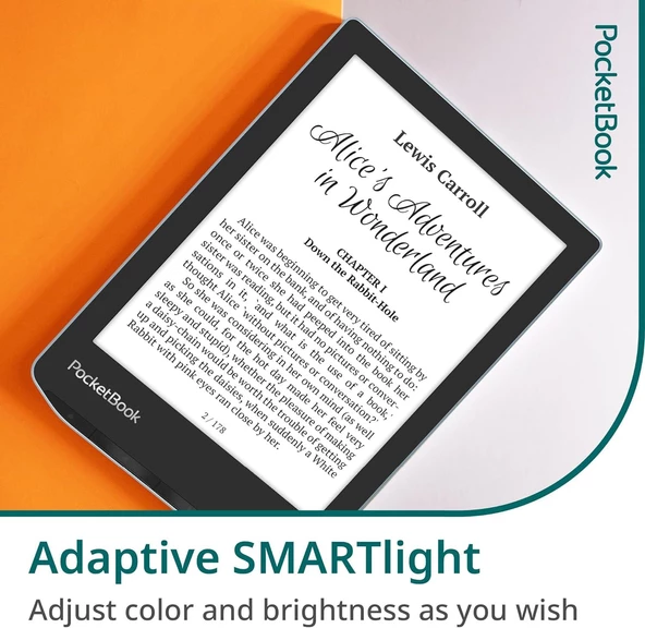 PocketBook Verse E-okuyucu | 6'' E-Ink Carta™ HD | Ayarlanabilir Akıllı Işık | 1 Ay Pil Ömrü | Bright Blue - Resim 6