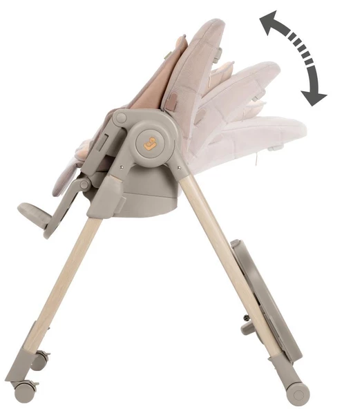 Maxi-Cosi Minla Plus 6'sı Bir Arada Ahşap Görünümlü 4 Tekerlekli Mama Sandalyesi Elegance Terra - 10