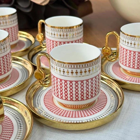 03201 RSY-201 FAYLINN 6lı Kahve Fİncan Set