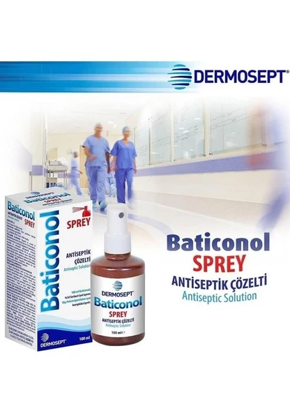 Dermosept Baticonol Antiseptik Çözelti Sprey 100 Ml.