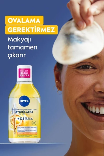 Nivea Aydınlatıcı Micellar Makyaj Temizleme Suyu Serum İçerikli Donuk ve Hassas Cilt Tipleri 400 ml - 8