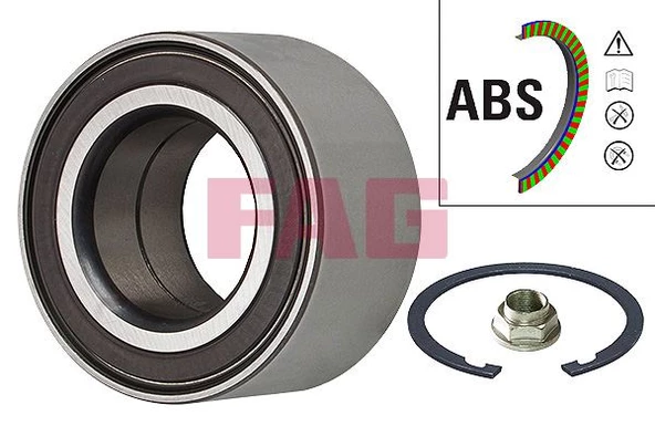 ÖN TEKER RULMANI FIESTA V 01 FOCUS 98 04 FUSION 02 12 COURIER 14 KA III 16 ECOSPORT 13 MAZDA 2 07 15 KIT ABS LI 38.993x72x37 BAH-0106DX