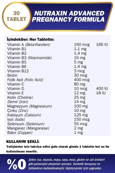NUTRAXIN PREGNANCY FORMULA 30 TABLET - 2