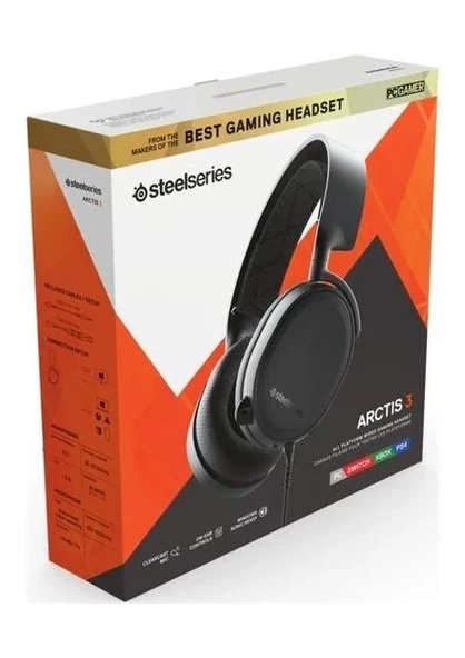 SteelSeries Arctis 3 2019 Edition 7.1 Kablolu Mikrofonlu Kulak Üstü Oyuncu Kulaklığı Siyah - 2