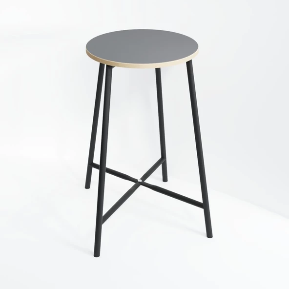 Eportatif Bar Sandalyesi Bar Taburesi Mutfak Sandalyesi Füme 1524 - 5