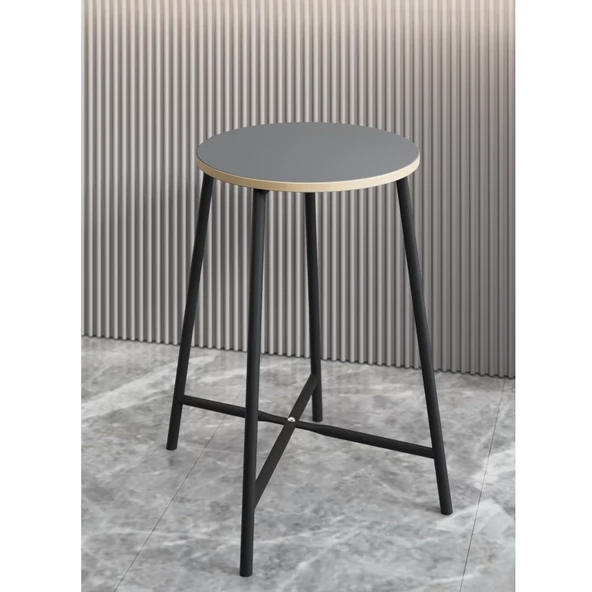 Eportatif Bar Sandalyesi Bar Taburesi Mutfak Sandalyesi Füme 1524 - 3