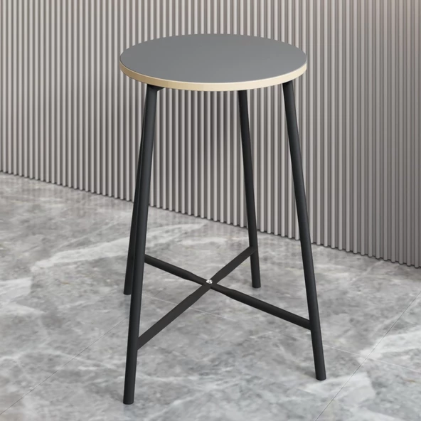 Eportatif Bar Sandalyesi Bar Taburesi Mutfak Sandalyesi Füme 1524 - 2