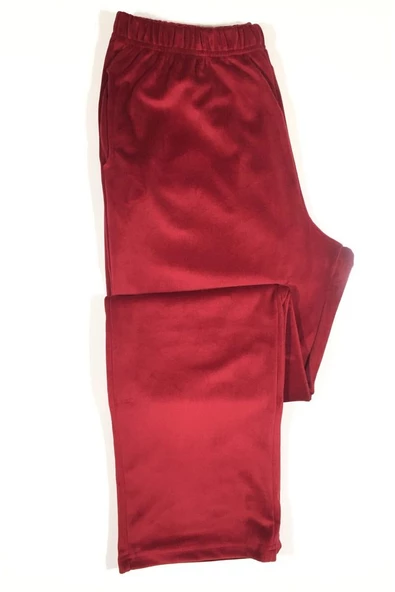 Yumoş Kadife Kışlık Cepli Kadın Eşofman Altı - 4