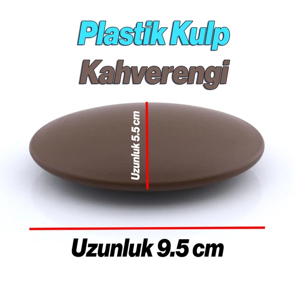 Damla 10 Adet Kulp 64 mm 6.4 cm Kahverengi Çekmece Mutfak Mobilya Dolabı Dolap Kulpu Kulbu Kulpları - 3