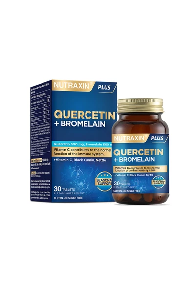NUTRAXIN QUERCETIN BROMELAIN 30 TABLET ürün görseli 1