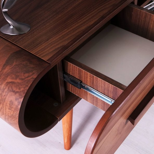 Oval Tv Sehpası Ahşap 2 Çekmeceli Kaliteli ürün - 2