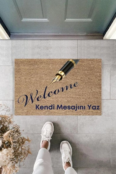 Dijital Baskı Kişiye Özel İç Kapı Dekorasyon Paspas PS11296 - 3