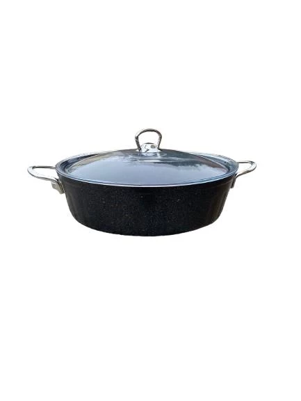 FMS Basık 30 Cm Granit Tencere Gri - 6