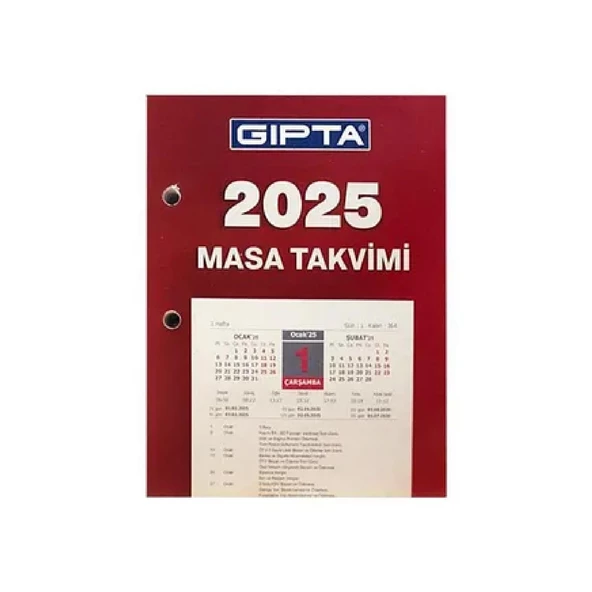 Gıpta 2025 365-GTB 10x13 Masa Takvimi Blok AJND 1 Adet