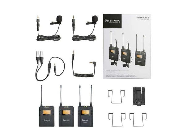 SARAMONİC UWMIC9 RX9+TX9+TX9 KIT2 2 KONUŞMACILI KABLOSUZ YAKA MİK