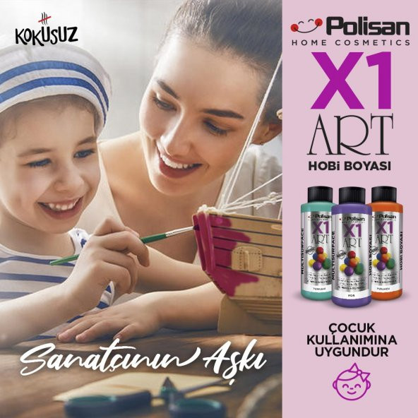 Polisan X1art Multisurface Hobi Boyası 120ml - ZÜMRÜT - 6