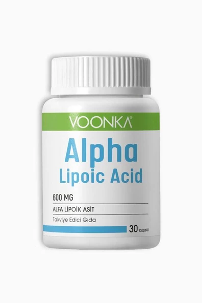 Voonka Alpha Lipoic Acid 600mg 30 Kapsül ürün görseli 1