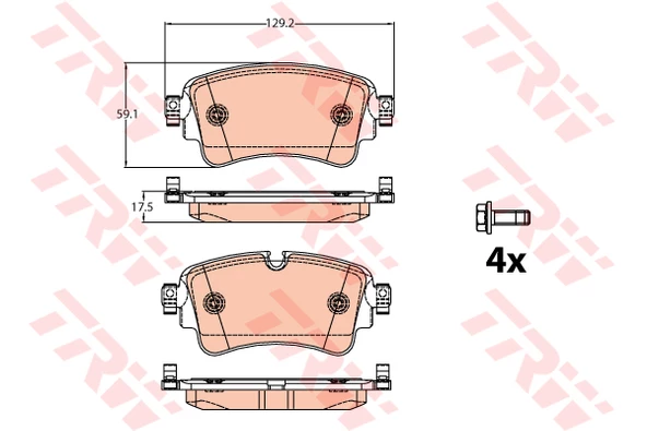 ARKA FREN BALATA AUDI A4-A5-A7-Q5-Q7 2014 129.3x59x17.5