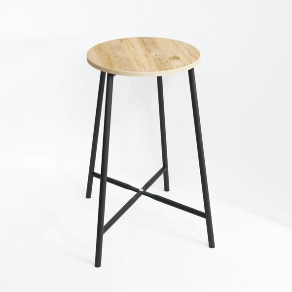 Eportatif Bar Sandalyesi Bar Taburesi Mutfak Sandalyesi Çam 1522 - 4