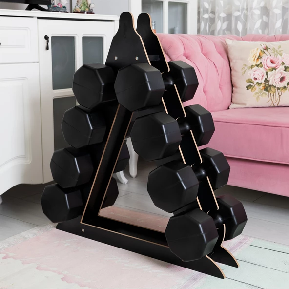 4 SET DAMBIL + STAND (4 KG + 6 KG + 8 KG + 10 KG + STAND ) - 2