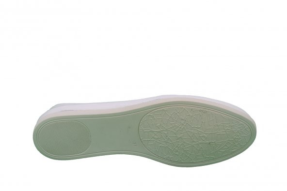 Beety 111-55 Hakiki Deri Kadın Günlük Babet Ayakkabı Beyaz - 6