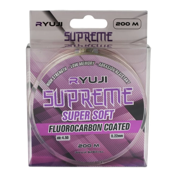 Ryuji Supreme Super Soft Green 200m Fluorocarbon Coated Misina Kalınlık (mm) : 0,40mm