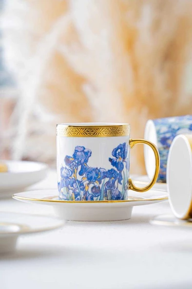 Acar HXF-06860 Lanthe Lone Mavi 6lı Kahve Fincanı Takımı - 2