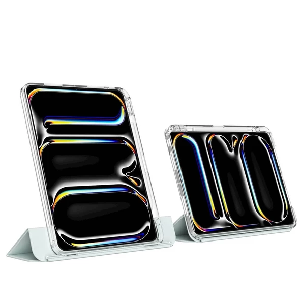 ​​​Apple iPad Pro 11 2024 Uyumlu Kılıf Magnetik Ayrılabilen Airbagli Kablosuz Kalem Şarjı-Uyku Modu Sliding Tablet Kılıf - 3