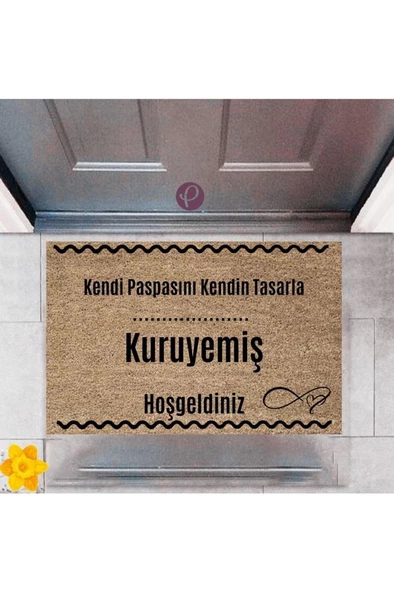 Kapı Önü Paspası Dekoratif Dijital Baskı Kuruyemiş P-2538