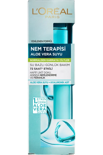 L'Oreal Paris Nem Terapisi Aloe Vera Suyu Normalden Karmaya Ciltler 70 ml - Resim 3