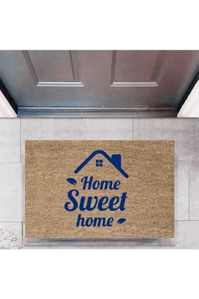 Kapı Önü Paspası Dekoratif Dijital Baskı Home Sweet Home P-2321
