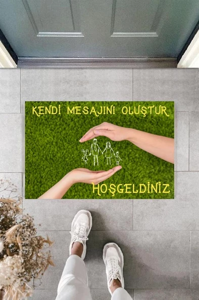 Dijital Baskı Kişiye Özel İç Kapı Dekorasyon Paspas PS11306 - 3