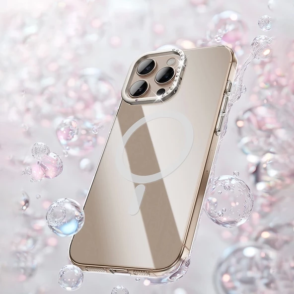 iPhone 16 Pro Max Kılıf Magsafe Şarj Özellikli Kamera Standlı Gizli Redclick Estop Kapak - 6
