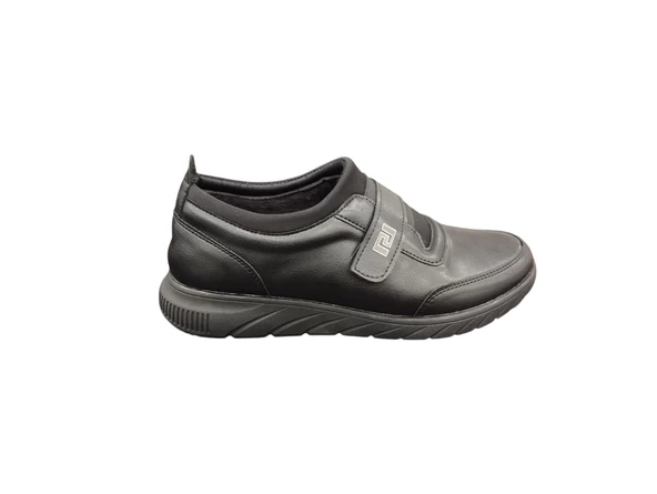 GND İç Dış Hakiki Deri Ortopedik Comfort Kauçuk Taban Bantlı Günlük Anne Ayakkabı