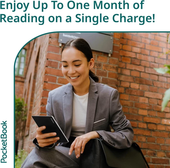 PocketBook Verse E-okuyucu | 6'' E-Ink Carta™ HD | Ayarlanabilir Akıllı Işık | 1 Ay Pil Ömrü | Misty Grey - 8