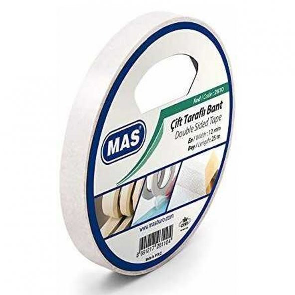 Mas Çift Taraflı Bant 12x25 Mt 2610 - 2