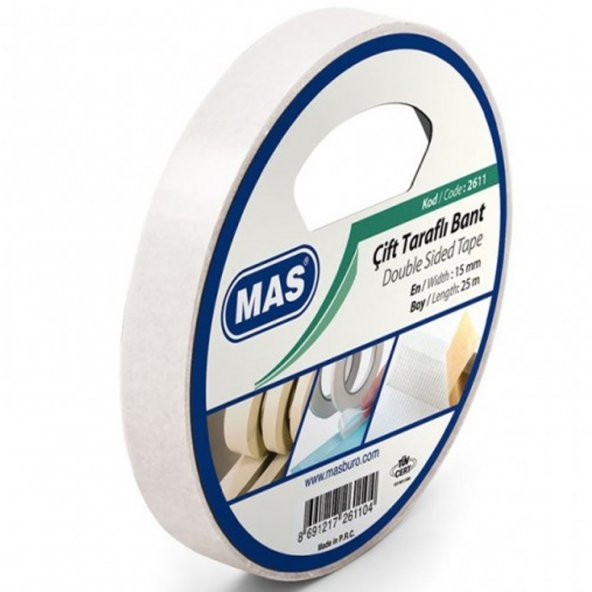 Mas Çift Taraflı Bant 15x25 Mt 2611 - 2