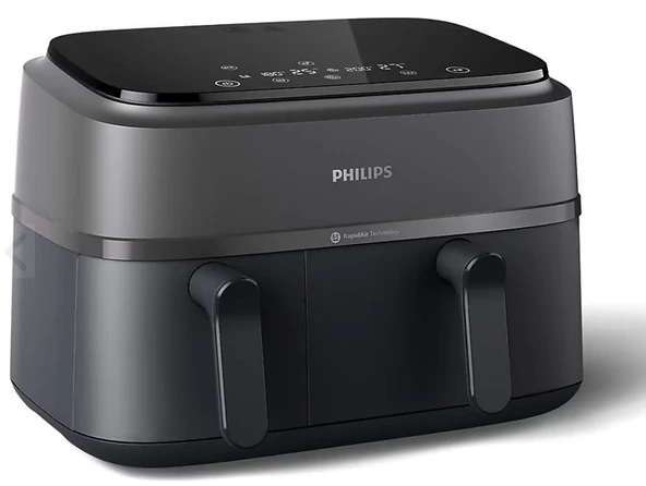 Philips 3000 Serisi Çift Hazneli Airfryer NA350/00 9 lt Yağsız Fritöz