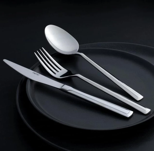 Nehir Gloria Sade 72 Parça Kutulu Çatal Kaşık Bıçak Seti